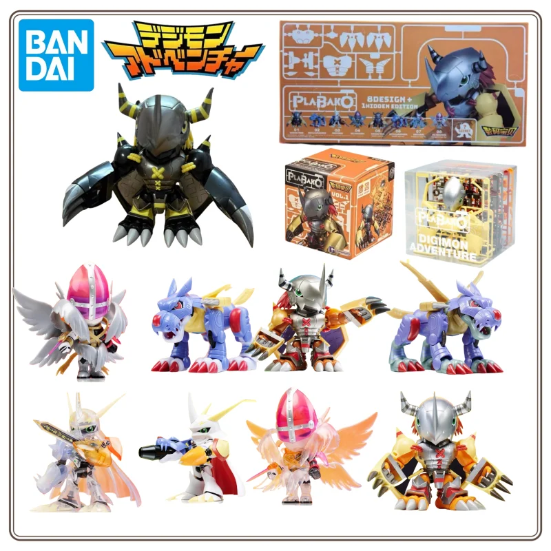 

В наличии BANDAI Plabako Digimon Adventure слепая коробка Черная война Греймон Металл Garurumon Святой Ангемон собранная подвижная модель игрушки