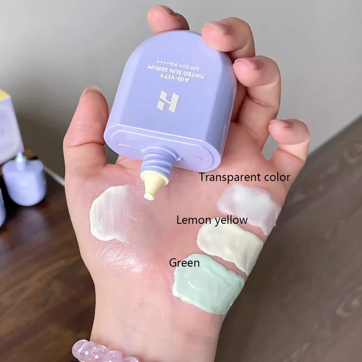 HOLIKA HOLIKA AIRVITY TINTED SUN SERUM LEMON 50ml,Refreshing Application,Moisturizing Sun Care,Korean Skincare,Korean Makeup