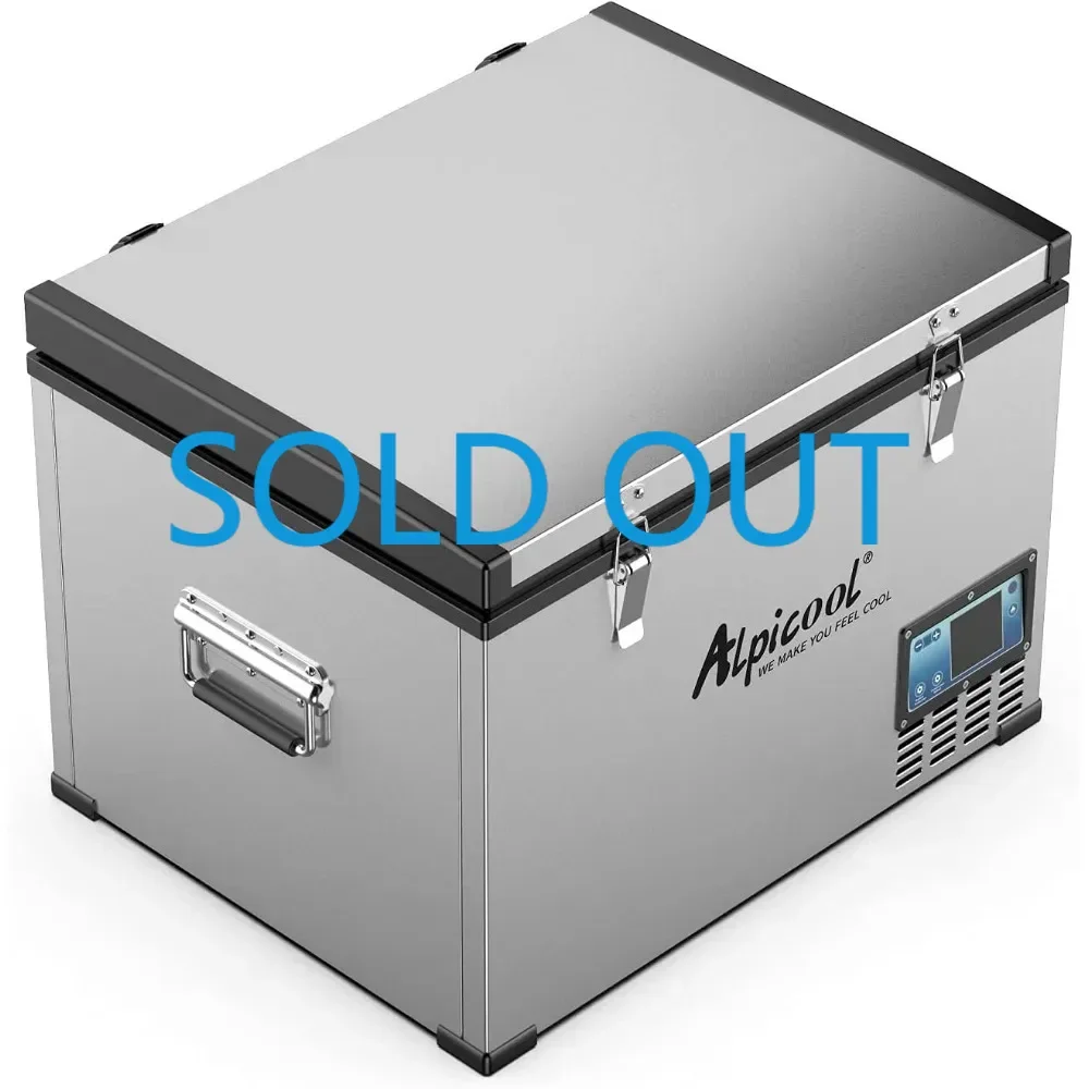 48Quart(45Liter) Protable Refrigerator/Freezer Use for Truck, Vehicle,Outdoor,Fishing, Camping 12V/24V DC,-4℉-68℉