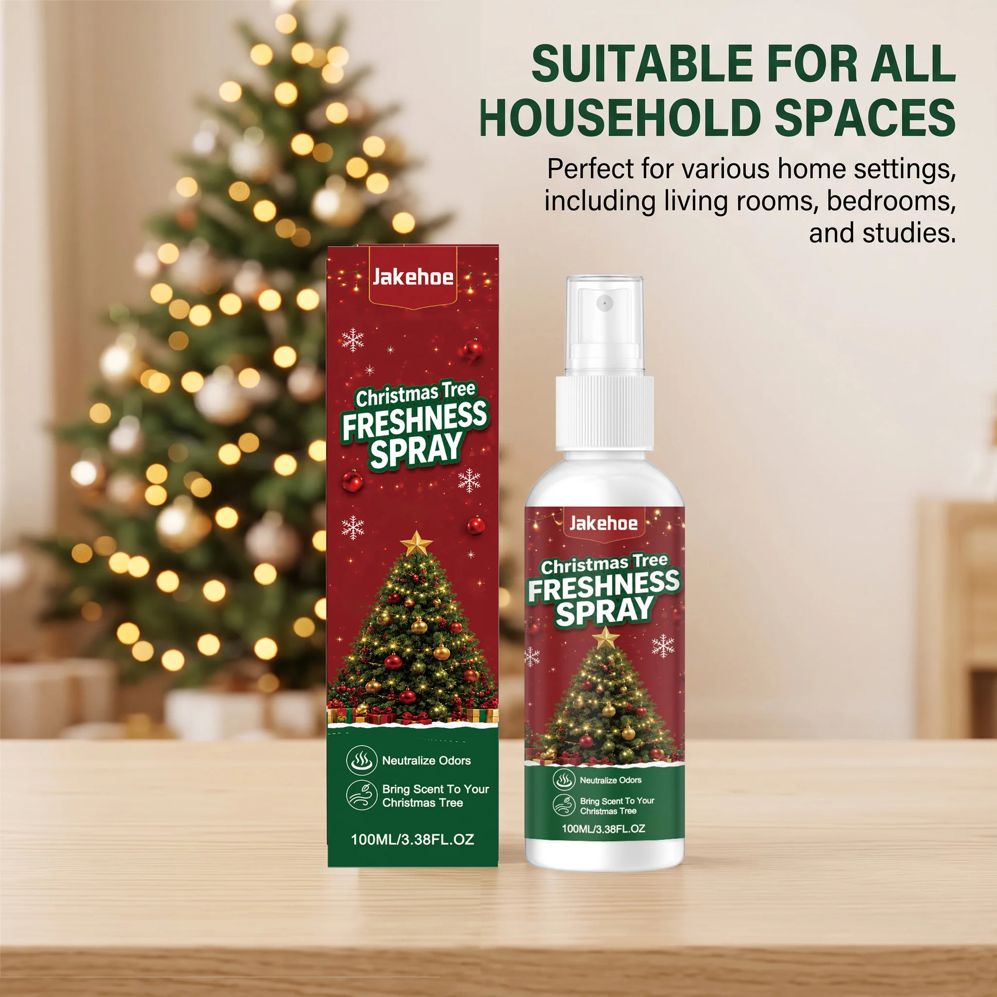 Christmas Tree Freshness Spray Long-Lasting Fragrance Odor Neutralizer Air Freshener Strengthen Decor Atmosphere Xmas Use