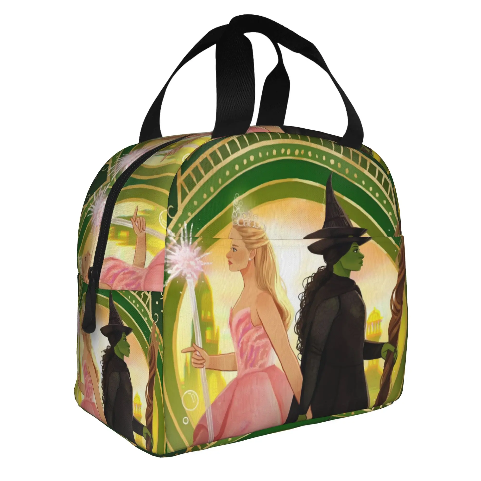W-Wickeds Lunch Bag Men Women Glinda Elegant Good Witch Cooler Warm Insulated Lunch Box for Adult Office