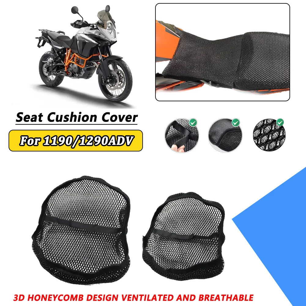 

Для Duke 1190 1290 ADV 1290 ADV 3D дышащая сетка чехлы на сиденья для мотоцикла и скутера, противоскользящий чехол, сетчатый чехол на сиденье