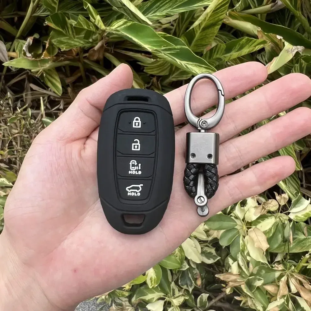 For Hyundai CUSTO 2021 2022 Smart Keyless Go Remote 4 5 Buttons Silicone Car Fob Key Cover Case Protector Keychain Accessories