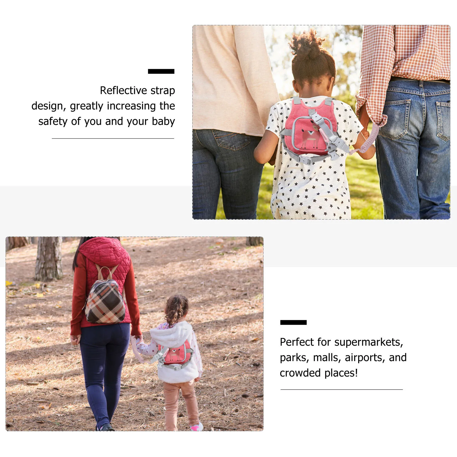 

Ремень безопасности для малышей 2 м, защитный поводок для детей со светоотражающим ремнем, регулируемый плечевой ремень для детей 6