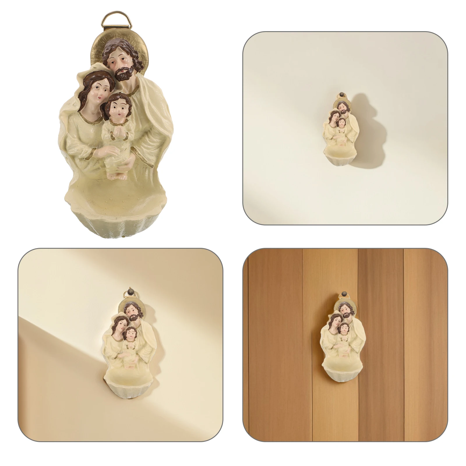 

Jesus Birth Resin Nativity Scene Christmas Statue Biblical Catholic Home Wall Hanging Religious Pendant Wall Resin Decoration