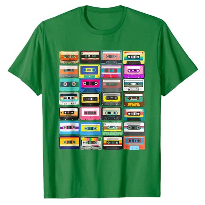 Cassette Mixtape Retro 1980s 1990s Music Vintage Graphic T-Shirt Funny 80S 90S Retro Style Costume Humorous Party Tee Y2k Top