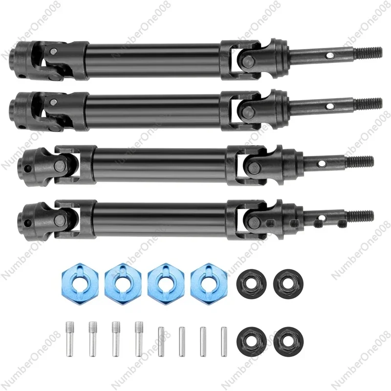 4Pcs Metal Steel Front & Rear Drive Shaft CVD For 1/10 Traxxas Slash Rustler Stampede Hoss VXL 4X4 RC Car Upgrade Parts