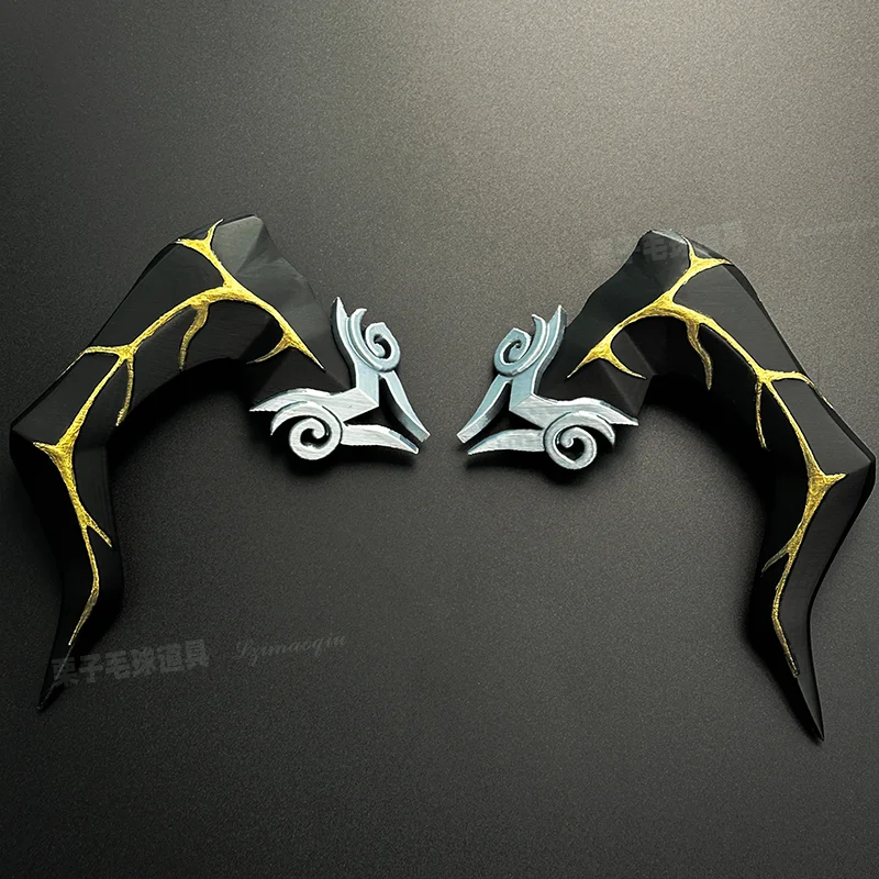 Juego Honkai Star Rail The Dahlia Cosplay Prop peluca Constance Cosplay Prop sombreros cuerno angular para fiesta de Halloween adultos mujeres hombres