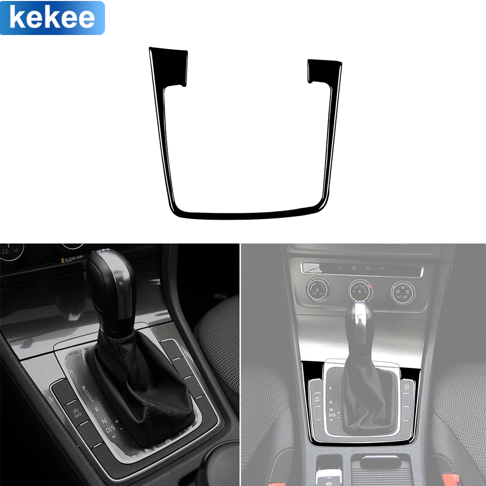 

For Volkswagen Golf 7 GTI Mk7 2013 2014 2015 2016 2017 Gear Shift Gearbox Panel Piano Black Sticker Car Interior Accessories