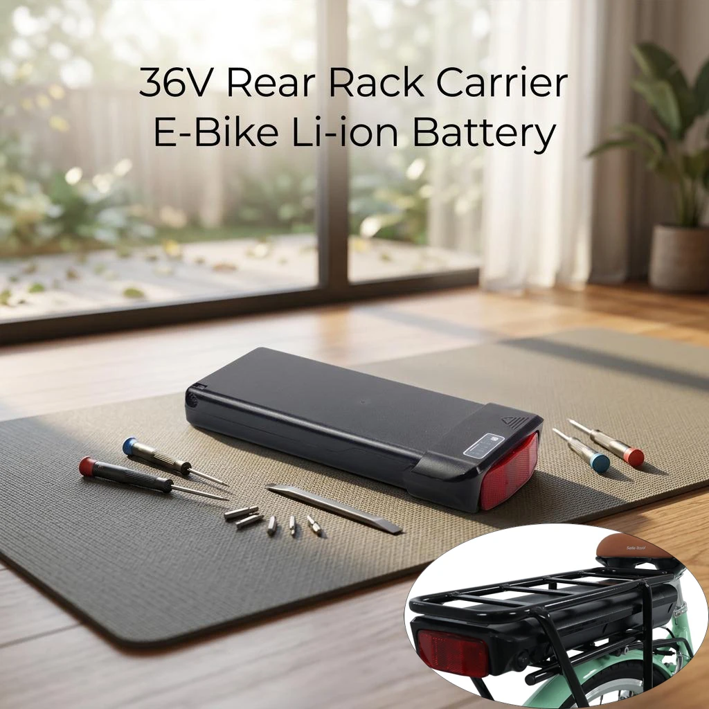 Ebike Li-ion Battery 36V 10Ah 10.4Ah 11.6Ah Rear Carrier Battery for Hiper Engine Fold X1 X3 Dawes Elegance Saxonette Advanced