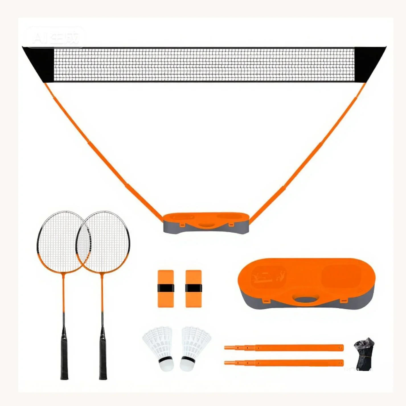 

Outdoor Sports, Garden, Premium Durable Material Foldable Portable Badminton Net Set for Beach & Backyard Use