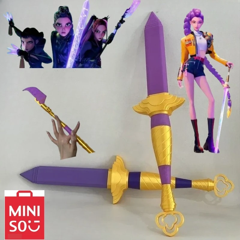 

Rumi Sword Kpop Demons Hunter Cosplay Costume Accessories Arms Weaponns Long Sword Purple Sword Halloween Carnival Suit Props