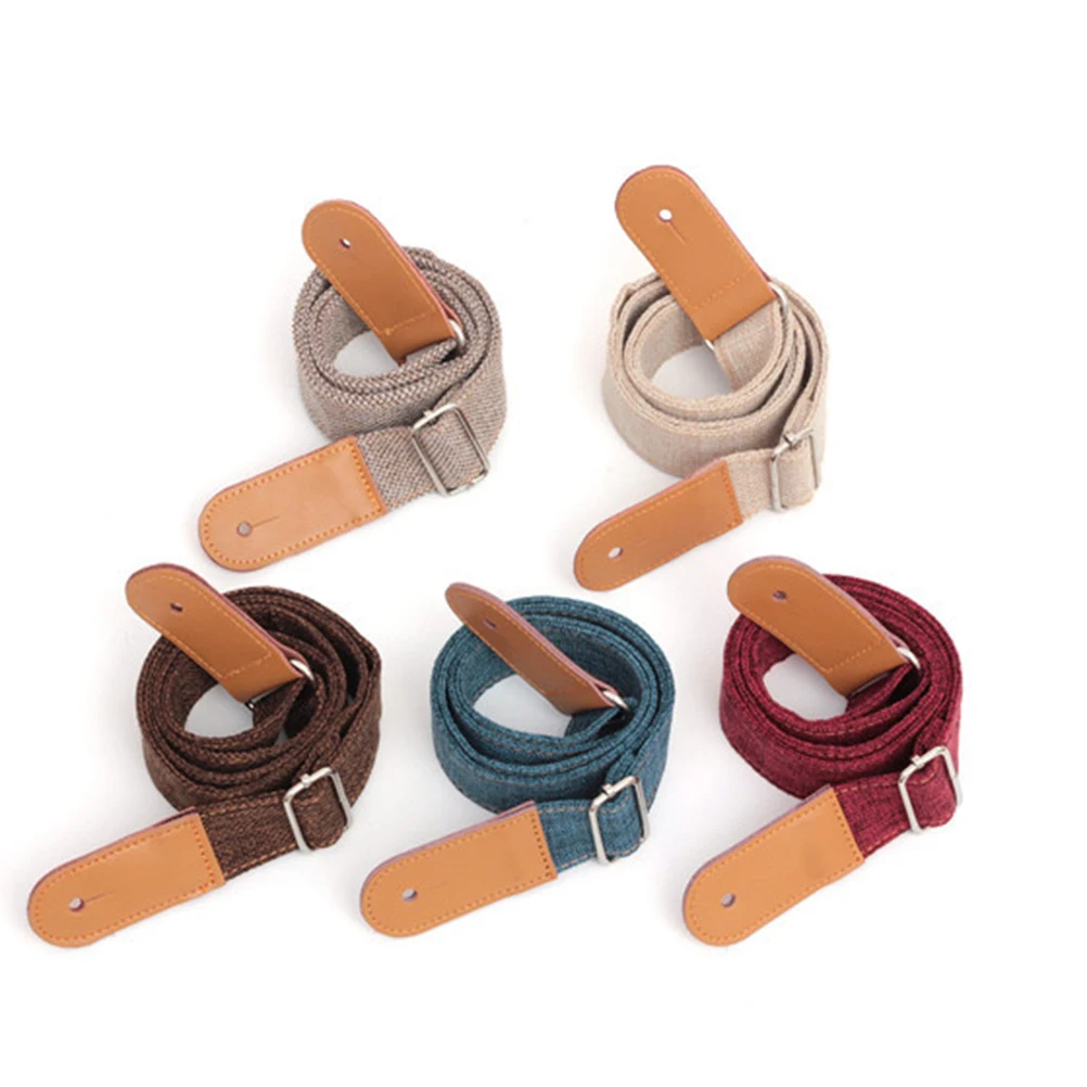 

Cotton Linen Ukulele Strap Adjustable Metal Buckle Comfortable Guitar Accessory Perfect Size For Ukulele