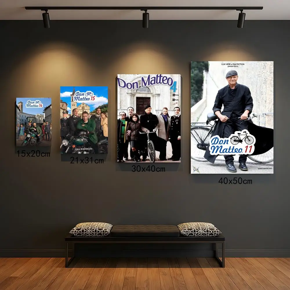 tv series D-Don Matteo-O Poster Peel and Stick Wall Art for Cafe Office Bar and Home Decoration