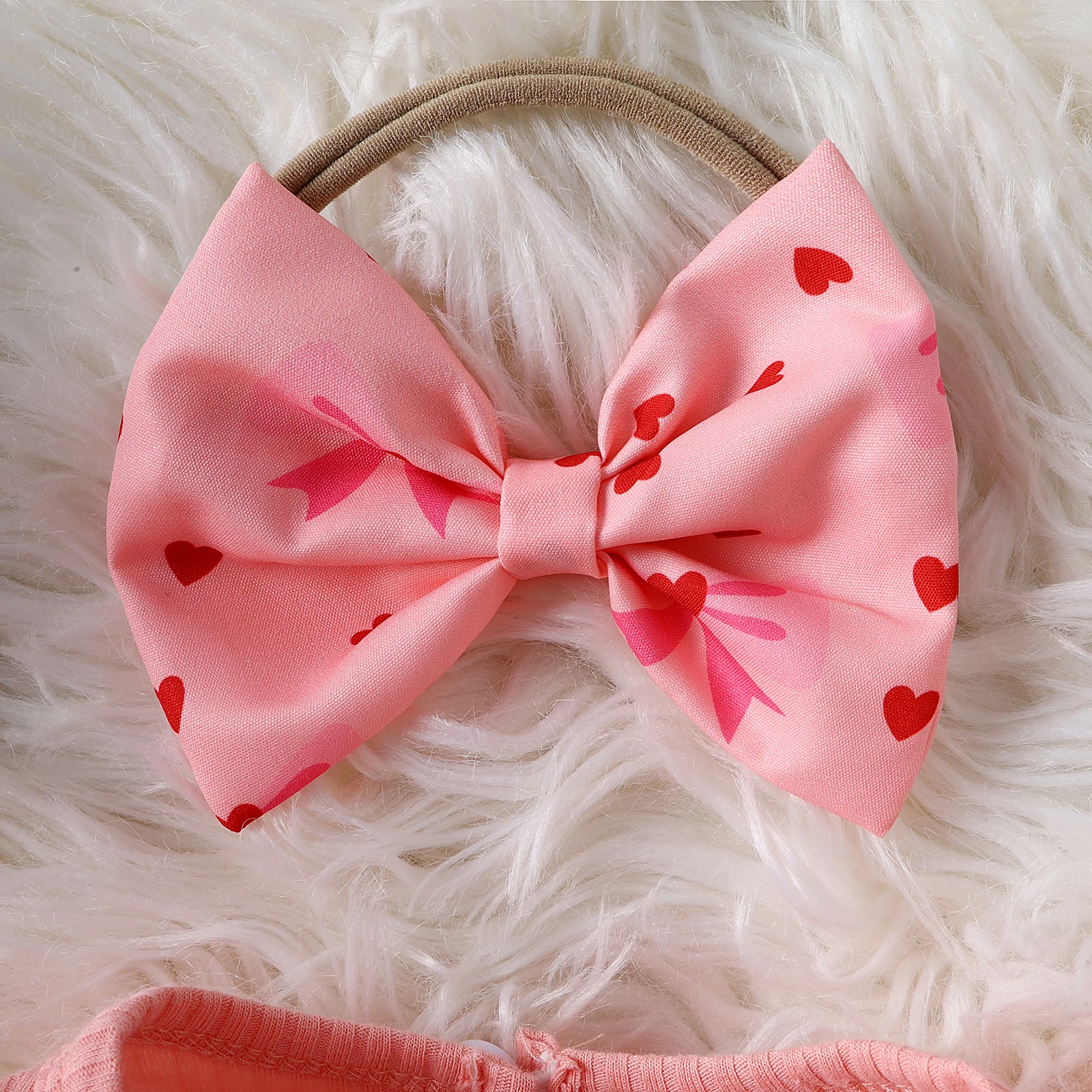 Spring And Autumn New Style Baby Girl, Baby Girl, Sweet And Cute Bow Pattern, Long-Sleeved One-Piece Skirt And Headband