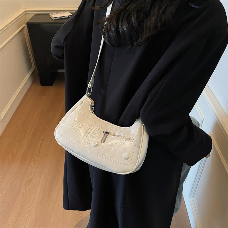 

New texture niche bag women, fashion shoulder armpit bag, versatile handbag diaper bag backpack diaper bag