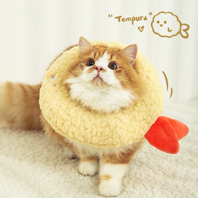 Tempura pet Elizabeth circle, cat neck anti licking bite shame circle, sterilization headgear accessories