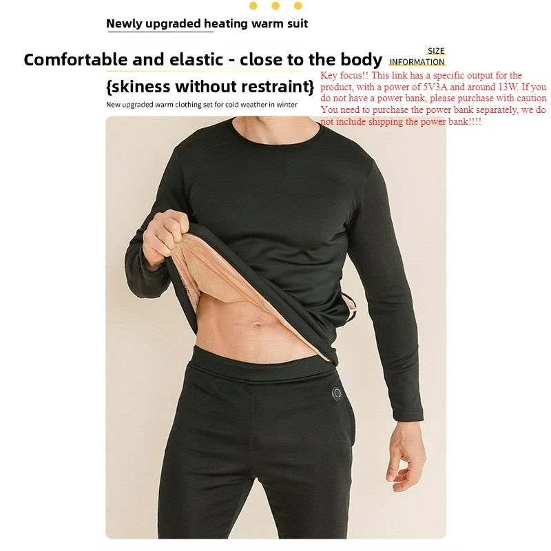 42 Areas Heated Suit Men Women Winter Ski Thermal Heating Underwear Jacket + Trousers Electric Self Heating Fleece Man Clothing