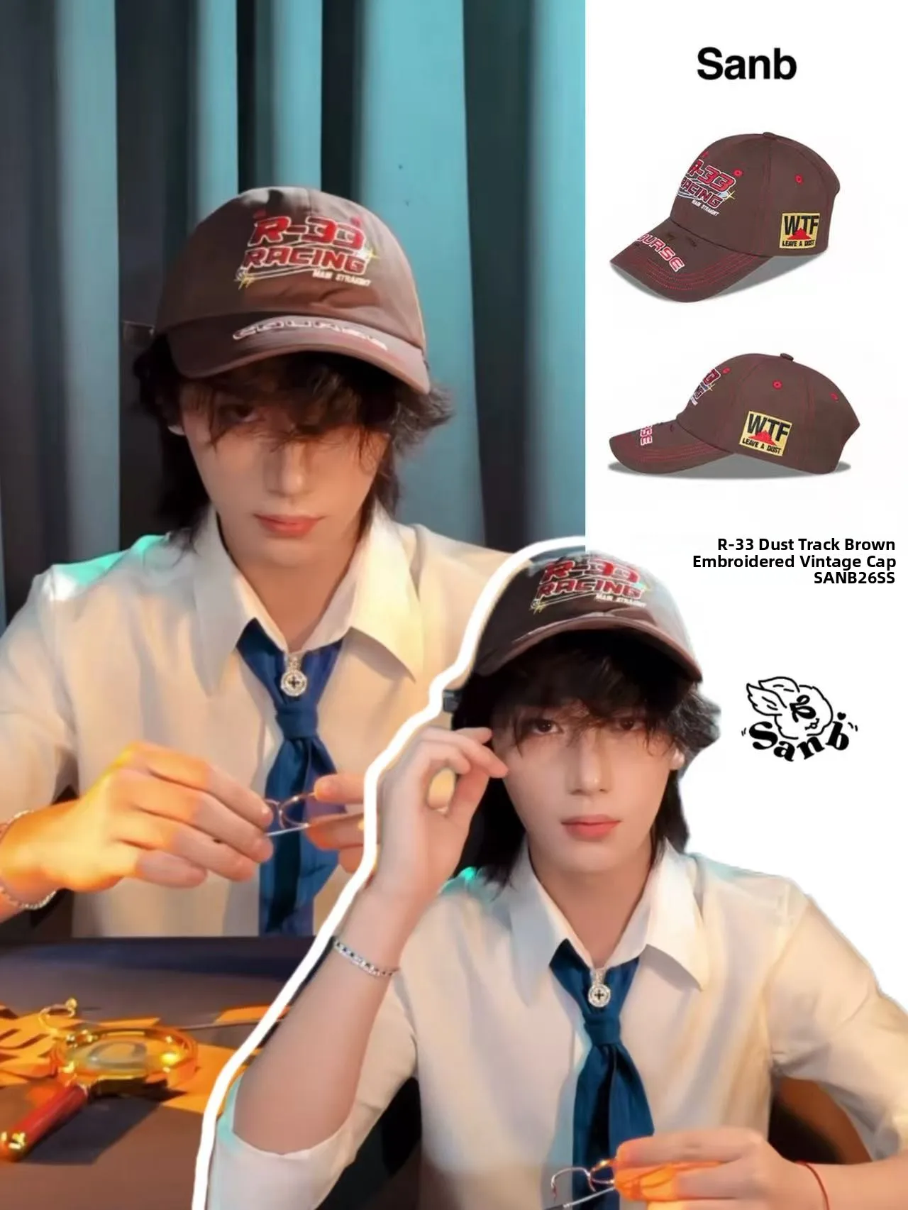 casquette-de-baseball-sanb-brown-racing-a-carreaux-style-urbain-pour-couples-ajustable-en-coton-protection-solaire-pour-le-quotidien