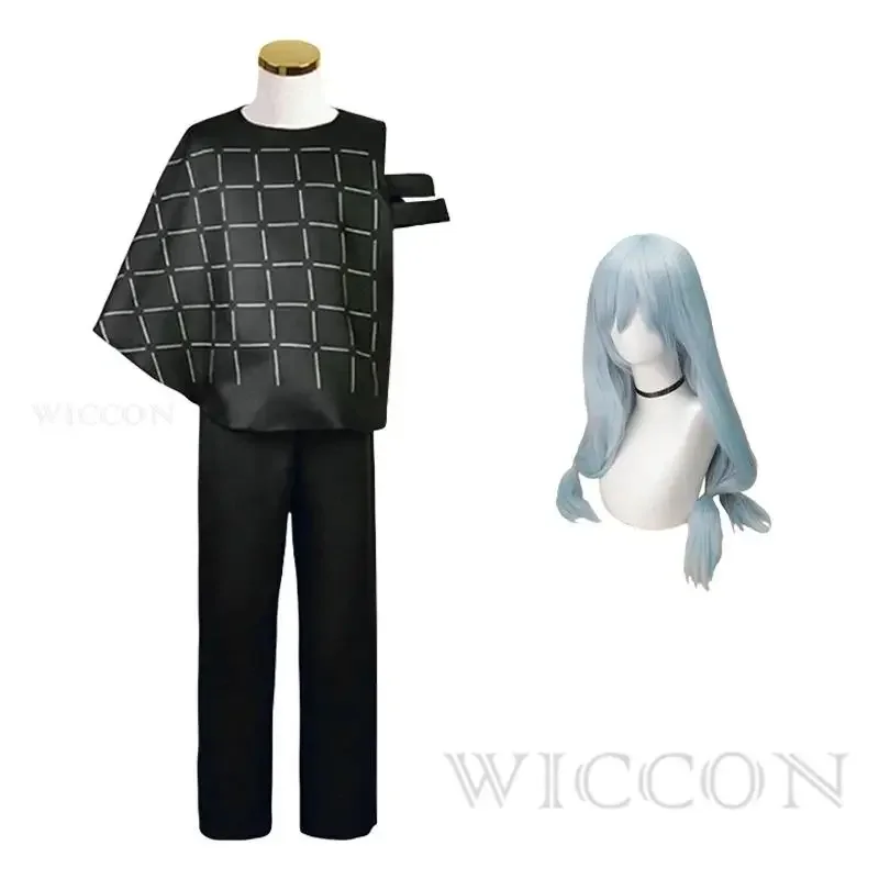 أزياء Jujutsu Kaisen Mahito التأثيرية أزياء أنيمي شعر مستعار وسراويل علوية بدلة الهالوين للرجال كرنفال حفلة لعب الأدوار الباروكات الدعائم