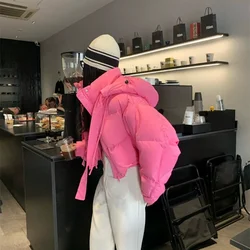 Piumino coreano da donna, cappotto spesso soffice, piumini larghi, capispalla corti e caldi, inverno, nuovo, 2024