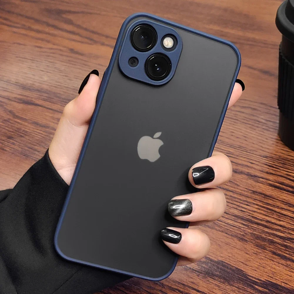 الفاخرة للصدمات ماتي الصلب PC جراب هاتف آيفون 17 الهواء 16 16e 15 14 13 12 11 16 برو ماكس زائد غطاء شفاف مصد صغير #5