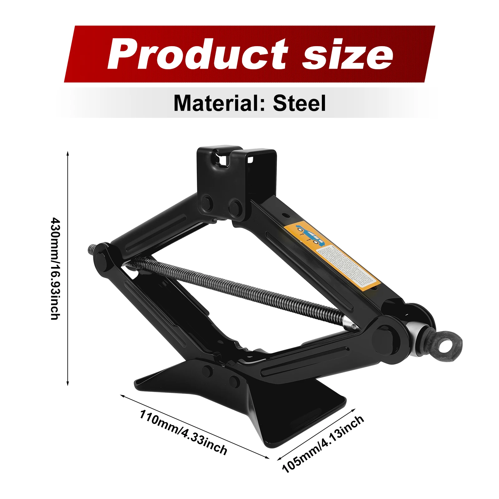 مقص السيارة جاك المحمولة مستقرة عربة جاك الثقيلة الصلب سيارة طقم الطوارئ العالمي لصيانة وإصلاح SUV MPV #6