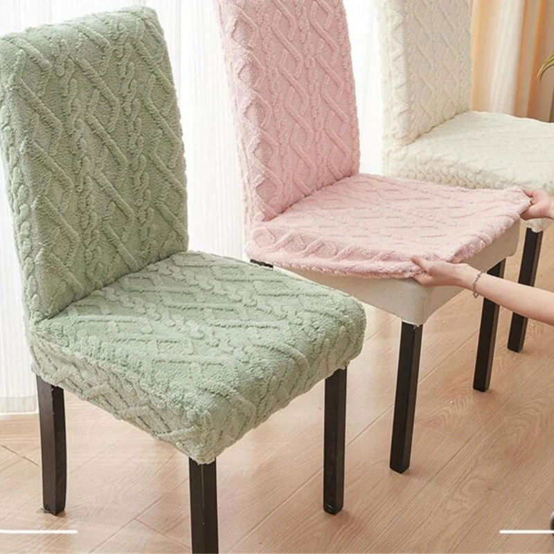 1PC Large Chair Covers for Dining Room Kitchen, Slipcover for High Back Dining Chair, Soft Jacquard Stretch Washable Removable