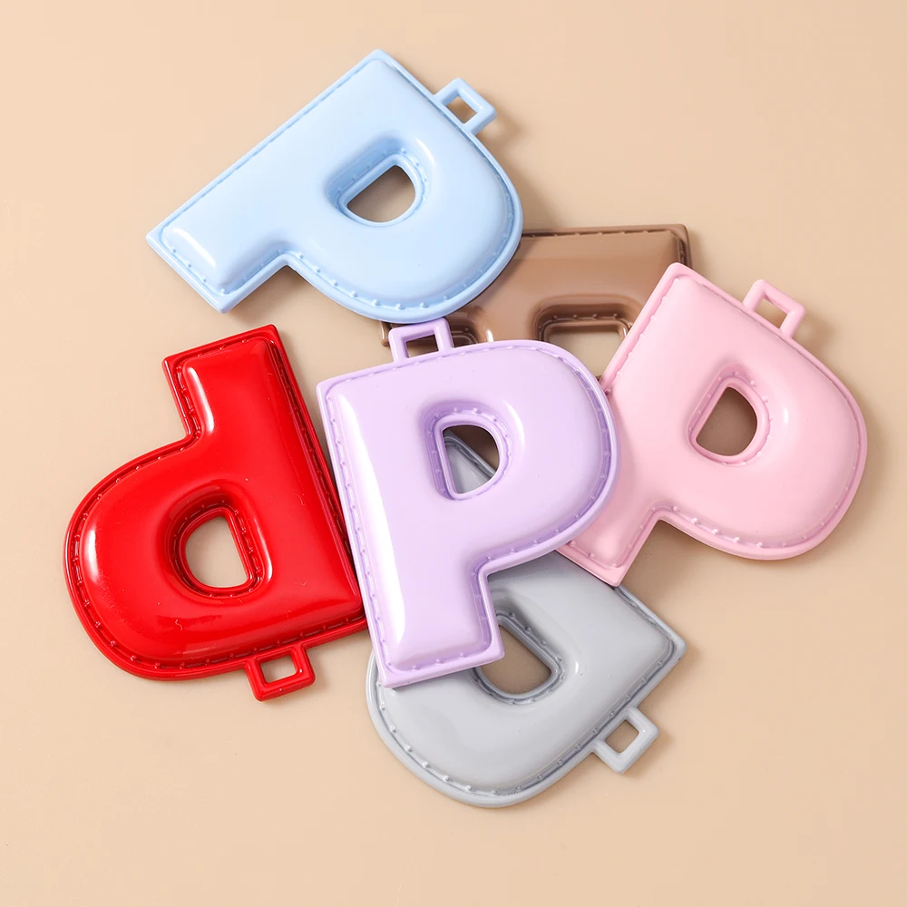 Tusember 5 Stück 40mm Niedliche Metall-Emaille A-Z Alphabet Buchstaben Charms Anhänger für Schmuckherstellung Ohrringe Halsketten DIY Bastelarbeiten – Detail 21