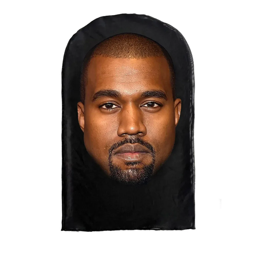 Cosplay 3D Gedrukt Kanye Masker Stretch Mesh Volgelaatsmasker Mannen Vrouwen Rollenspel Hoofdtooi Halloween Mode Bivakmuts Hoofdtooi