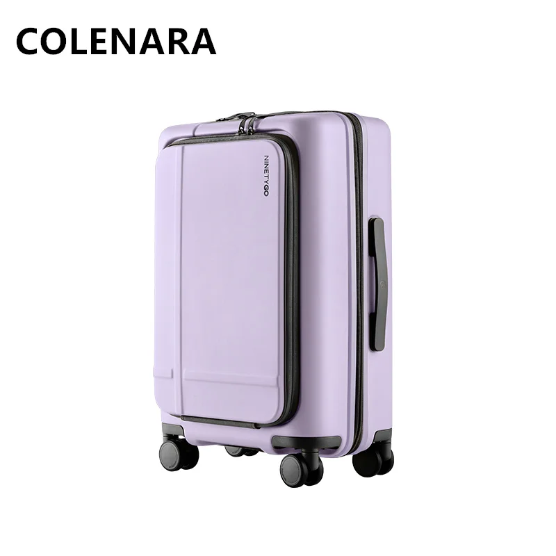 COLENARA Travel Luggage Front Opening Laptop Boarding Case Multifunctional Trolley Case 20