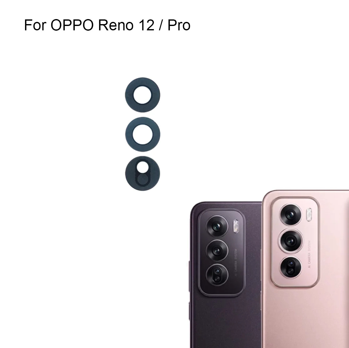 For OPPO Reno 12 Back Rear Camera Glass Lens test good For OPPO Reno 12 Pro Replacement Parts