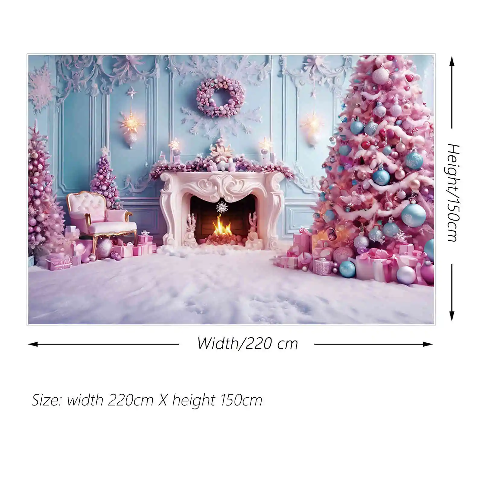 MOON.QG фиолетовые Рождественские елки фоны Дети Замороженные орнаменты Снежная елка фон фотоаксессуары