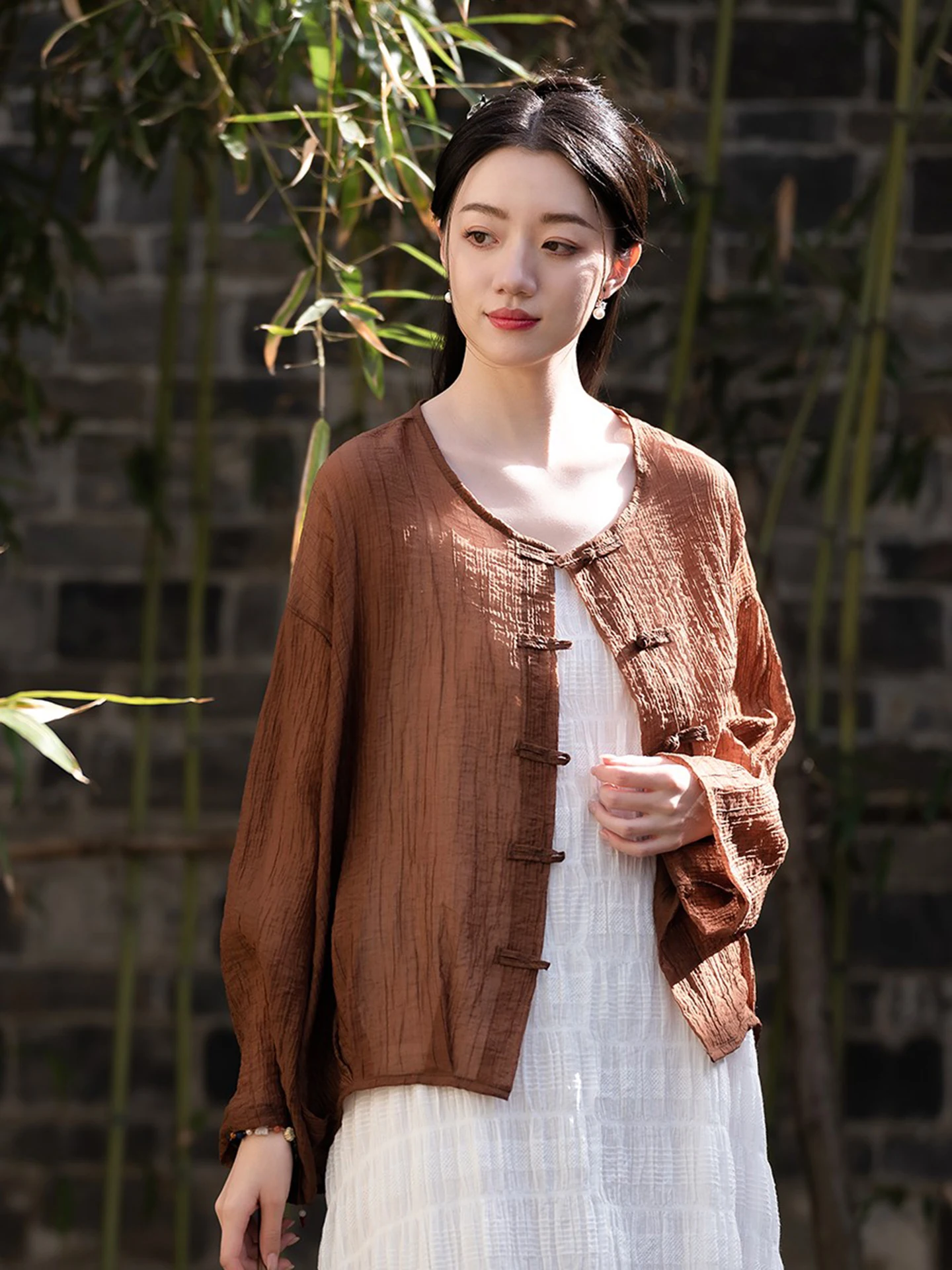 New Chinese Style Women's Summer Thin Cardigan Shawl Air Conditioner Shirt Travel Photography Fairy Sun Protection Cover up