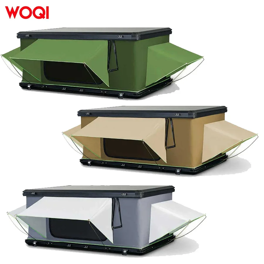 

WOQI waterproof soft shell car roof tent fully automatic outdoor station wagon folding self driving camping tent