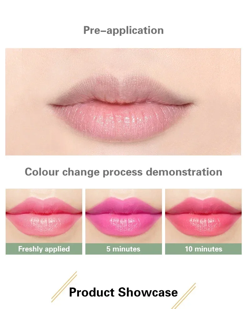 1PCS Aloë Vera Hydraterende Lip Kleur Veranderende Lippenstift Langdurige Niet Gemakkelijk Te Vervagen Hydraterende Kleur Voedende Lippenbalsem