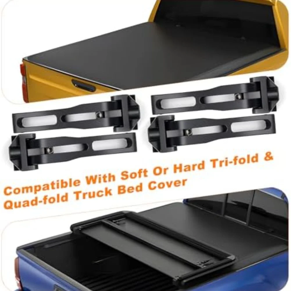 for tonneau Cover Fastening Kit Includes Rear Clamps Front Clamps T-Bolts and For Triangle Screws for For Tri for quad Fold