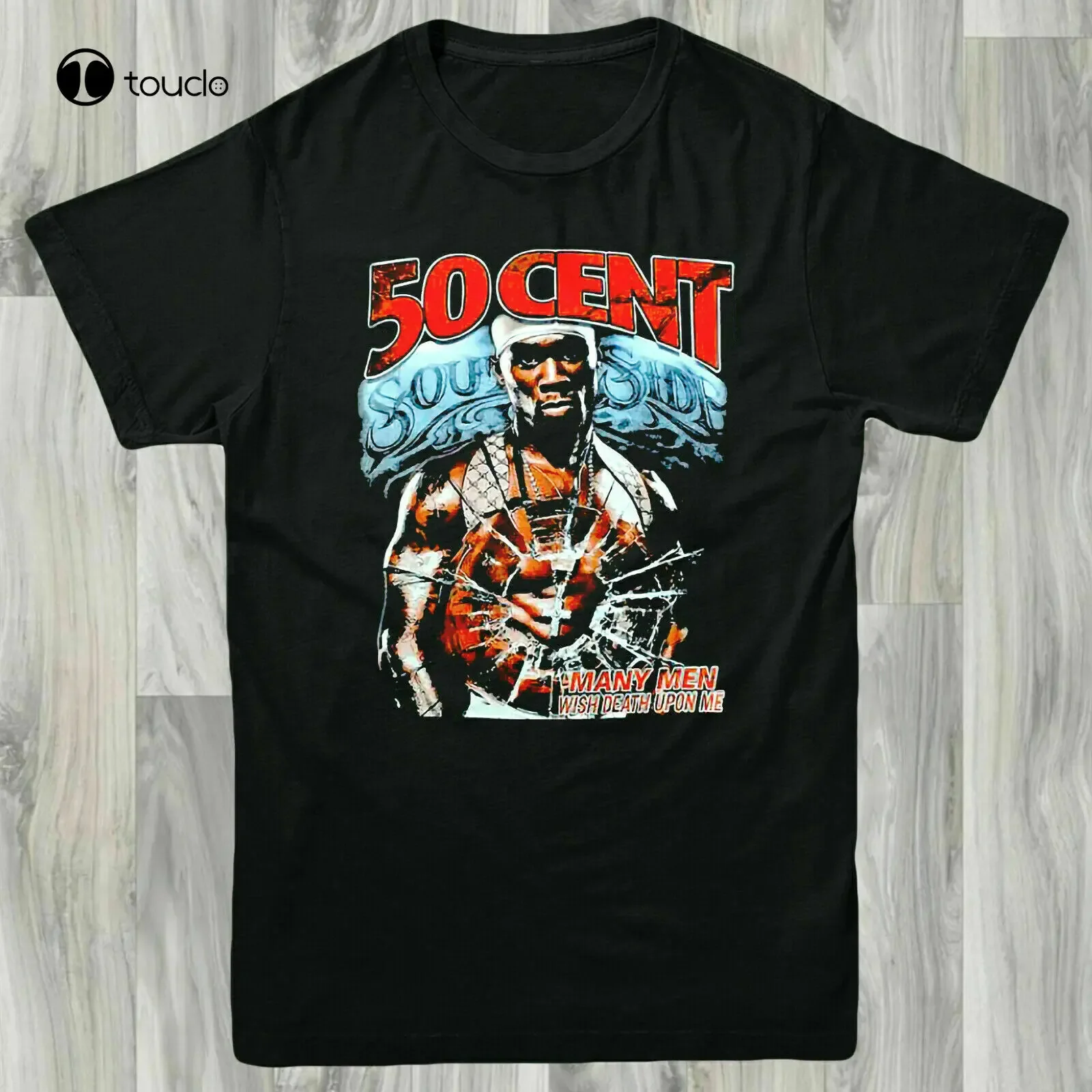 50 سنت خمسون الفرقة تي شيرت S-5Xl ريترو خمر تصميم الهيب هوب العصابات الراب S تي شيرت مخصص الكبار في سن المراهقة للجنسين Xs-5Xl