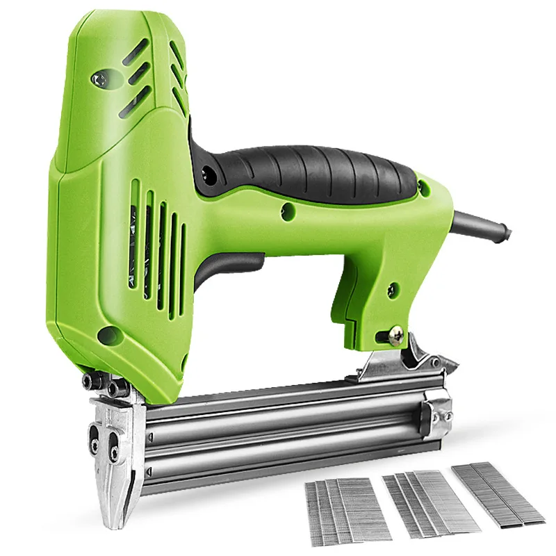 

220V Electric Nail Gun Stapler Gun Nailing Stapler Shooter F30 422 Furniture Stapler Woodworking Tools Framing Tacker Hand Tool