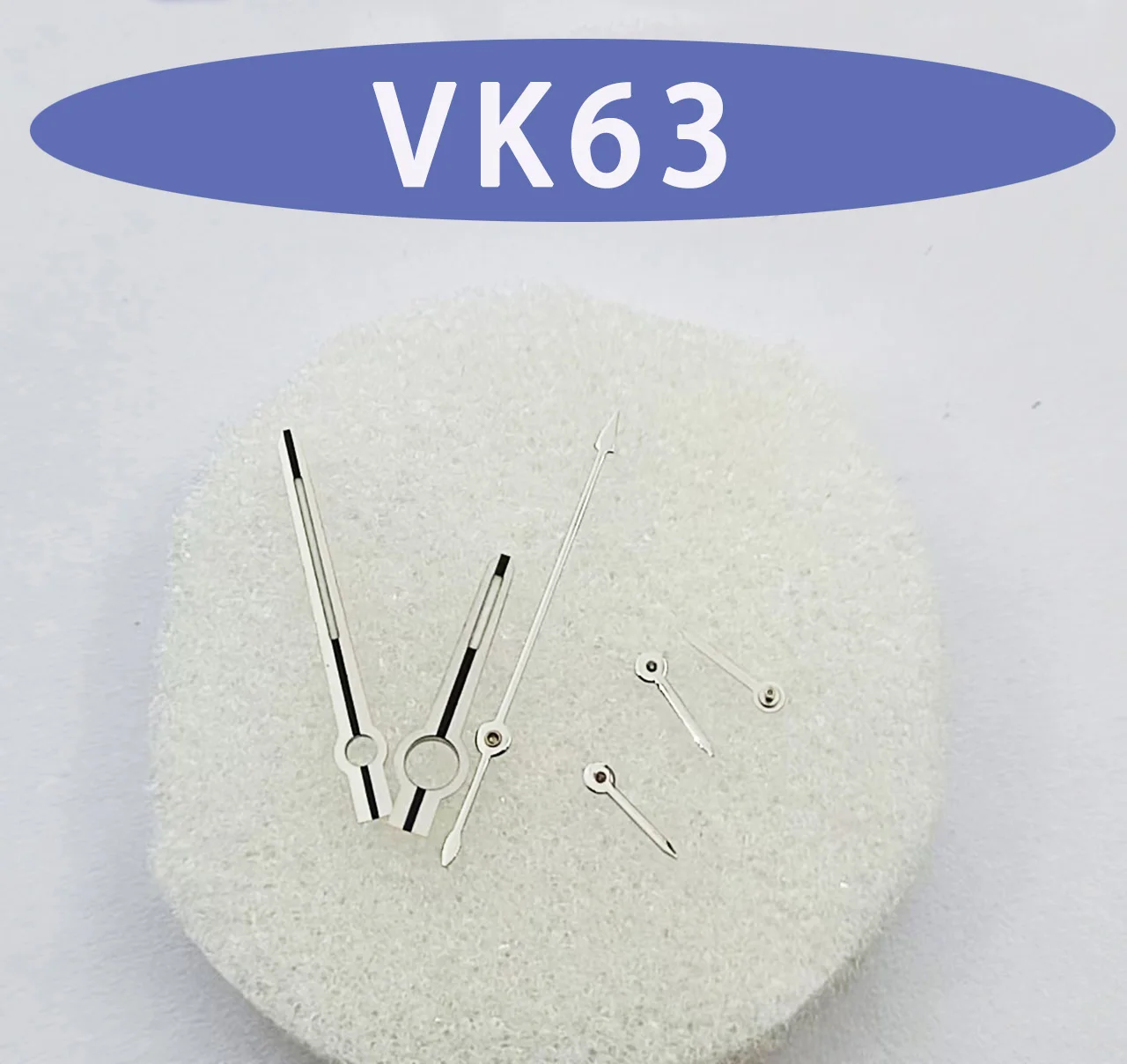 

Watch accessories suitable for VK63 movement multifunctional timing running seconds six needle handsluminous silver ﻿