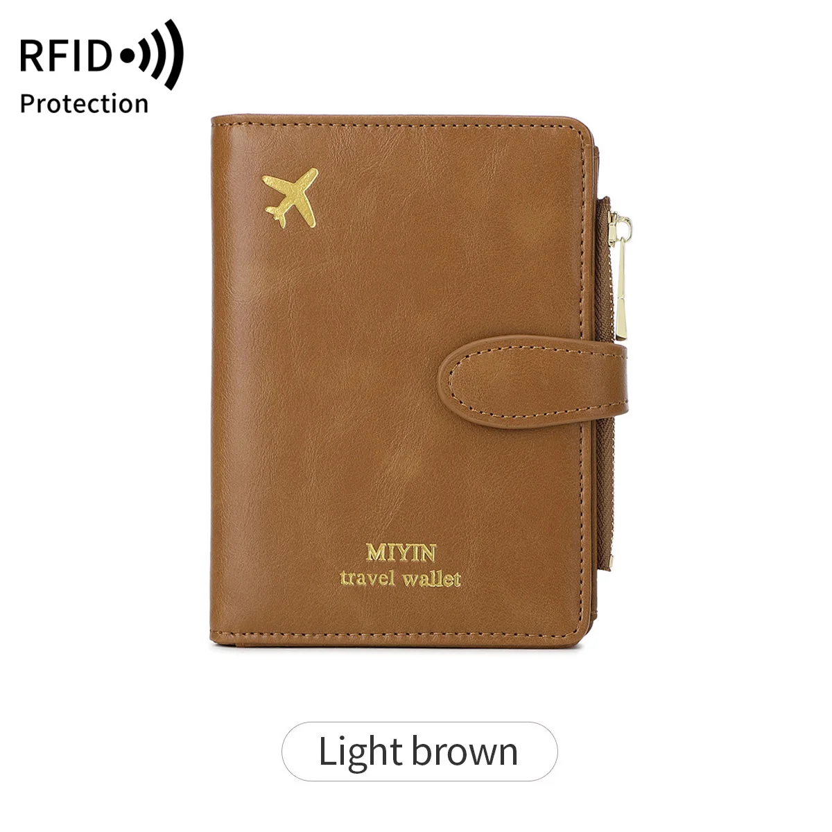 Multifunctionele RFID antidiefstalborstel paspoorttas modieuze paspoortclip met meerdere kaartsleuven PU-leer portemonnee met grote capaciteit