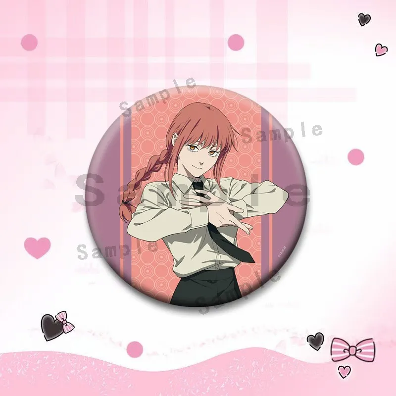 Anime-Accessoires: Aki Hayakawa, Reze, Denji, Power, Makima – Anstecker, Reversnadeln, runde Broschen zum Selbergestalten für Umhängetaschen, Hüte oder als Dekoration. – Detail 13