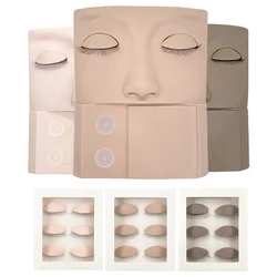 New Silicone Head Training Mannequin with Removable Eyes Practice Head Model For Eyelash Extension Training Mannequin Head