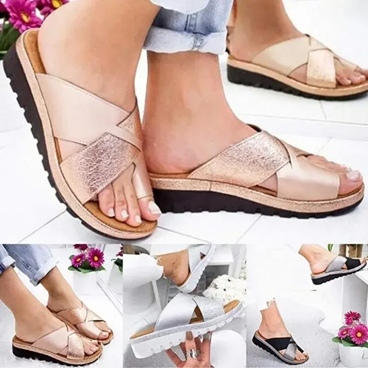 Women Shoes Slippers Orthopedic Bunion Corrector Comfy Platform Ladies Casual Big Toe Correction Sandal