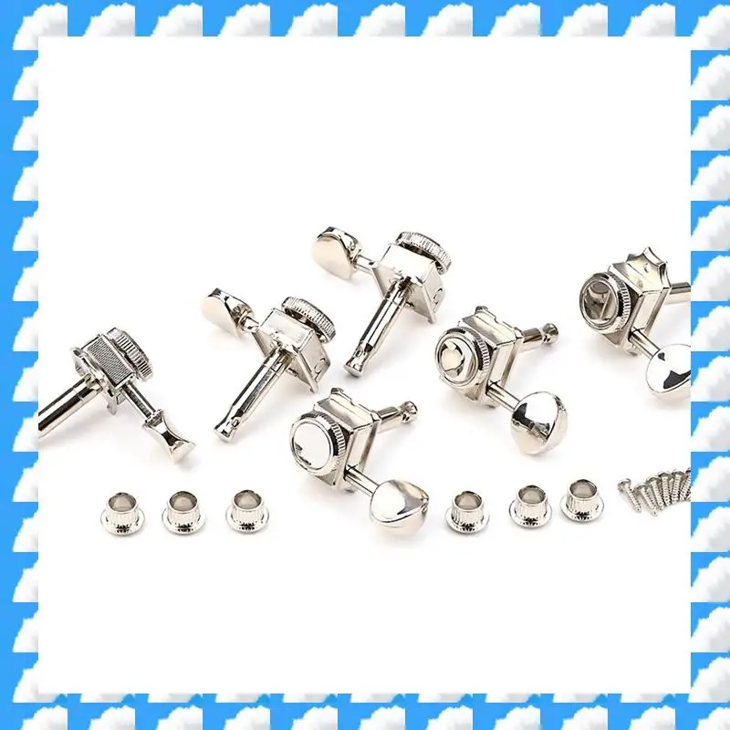 

ONGE 6Pcs Guitar Locking Tuners Left-Handed Locking Guitar Tuning Pegs Instrument Accessories