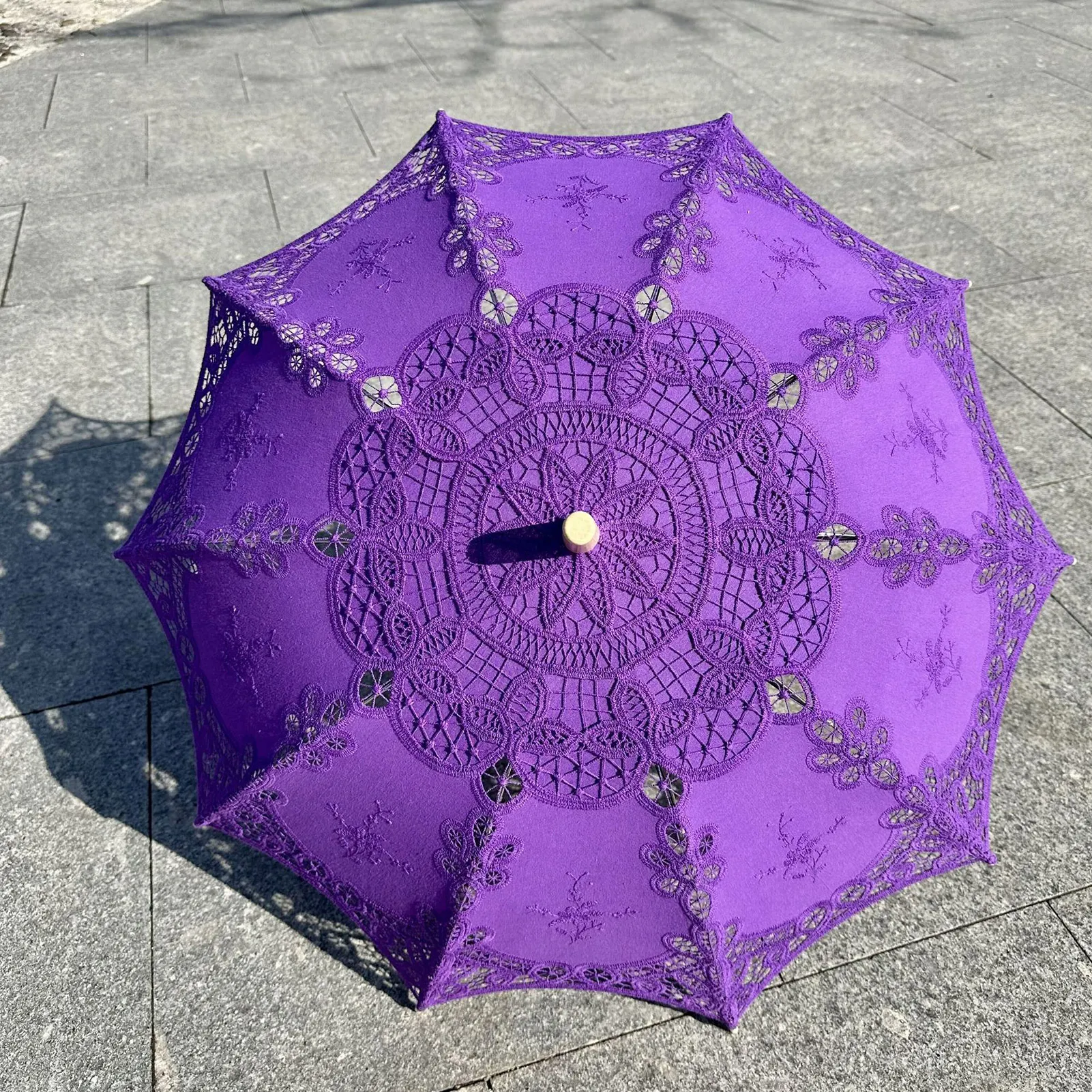 

Декоративный зонт с кружевной вышивкой и цветочным узором, ручной работы из хлопковой ткани, в нескольких цветах, для свадебной фотосъемки и путешествий