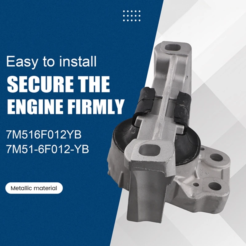 Guarnizione staffa di montaggio motore destra Assy 7M51-6F012-YB per Volvo S40 Ford C-Max Kuga Focus 2003-2021 1543750   7M516F012YB