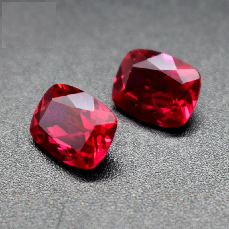 Pedras preciosas soltas para fazer jóias, Rubi Natural, Fat Retangle Cut Cut VV, DIY Fine Gem