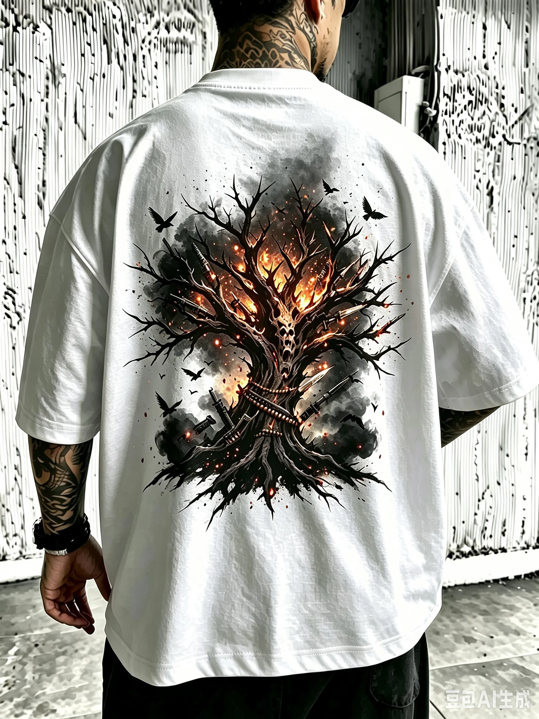 Street Fashion Theme - Unisex Oversize Baumwoll-T-Shirt für Männer und