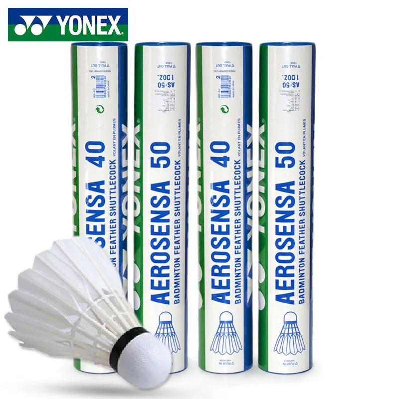 1 Tube YONEX YY Badminton Shuttlecocks Goose Feather Competition  AS40 AS50